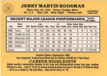Jerry Koosman  baseball card collectible - Main Image 2