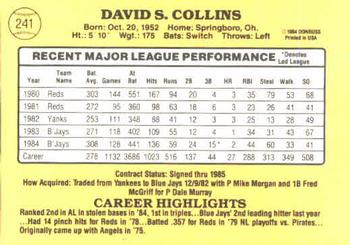 Dave Collins  baseball card collectible - Main Image 2