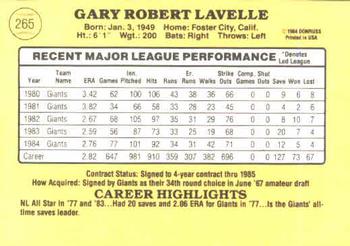 Gary Lavelle  baseball card collectible - Main Image 2