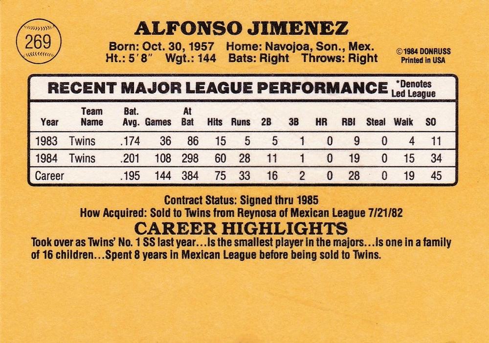 Houston Jimenez  baseball card collectible - Main Image 2