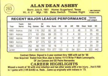 Alan Ashby  baseball card collectible - Main Image 2