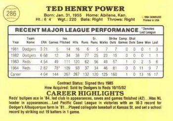 Ted Power  baseball card collectible - Main Image 2