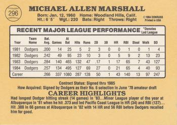 Mike Marshall  baseball card collectible - Main Image 2