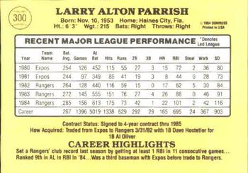 Larry Parrish  baseball card collectible - Main Image 2