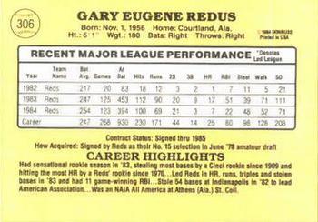 Gary Redus  baseball card collectible - Main Image 2