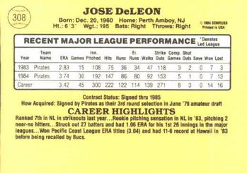 Jose DeLeon  baseball card collectible - Main Image 2