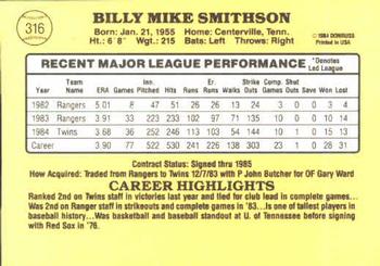 Mike Smithson  baseball card collectible - Main Image 2