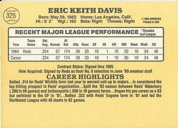 Eric Davis  baseball card collectible - Main Image 2