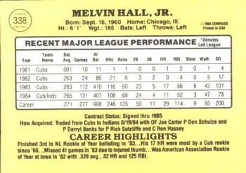 Mel Hall  baseball card collectible - Main Image 2