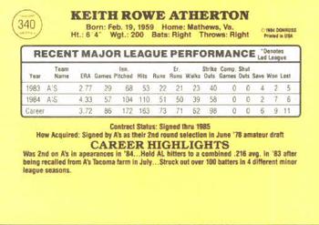 Keith Atherton  baseball card collectible - Main Image 2