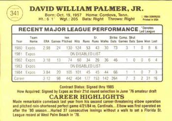 David Palmer  baseball card collectible - Main Image 2