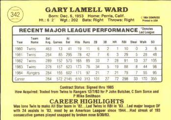 Gary Ward  baseball card collectible - Main Image 2