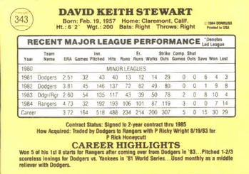 Dave Stewart  baseball card collectible - Main Image 2