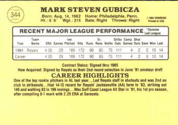 Mark Gubicza  baseball card collectible - Main Image 2