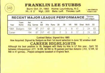 Franklin Stubbs  baseball card collectible - Main Image 2