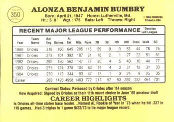 Al Bumbry  baseball card collectible - Main Image 2