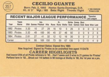 Cecilio Guante  baseball card collectible - Main Image 2