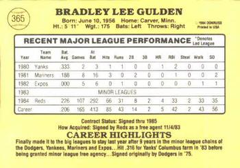 Brad Gulden  baseball card collectible - Main Image 2
