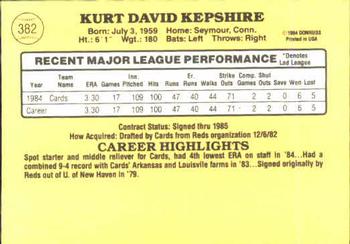 Kurt Kepshire  baseball card collectible - Main Image 2