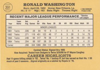 Ron Washington  baseball card collectible - Main Image 2