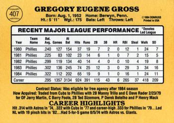 Greg Gross  baseball card collectible - Main Image 2