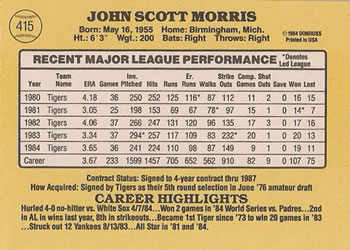 Jack Morris  baseball card collectible - Main Image 2