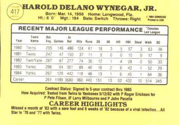 Butch Wynegar  baseball card collectible - Main Image 2