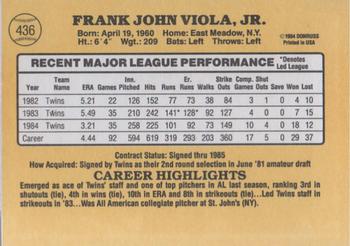 Frank Viola  baseball card collectible - Main Image 2
