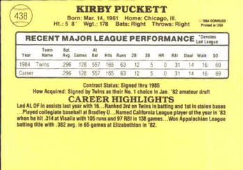 Kirby Puckett  baseball card collectible - Main Image 2