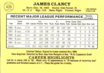 Jim Clancy  baseball card collectible - Main Image 2