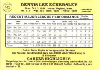 Dennis Eckersley  baseball card collectible - Main Image 2