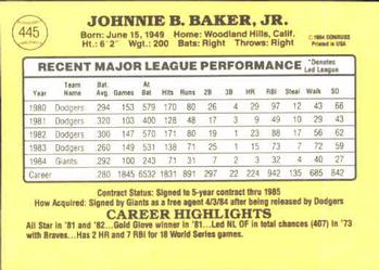 Dusty Baker  baseball card collectible - Main Image 2