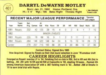 Darryl Motley  baseball card collectible - Main Image 2