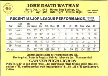 John Wathan  baseball card collectible - Main Image 2