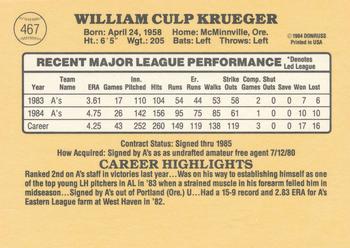 Bill Krueger  baseball card collectible - Main Image 2