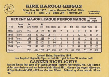 Kirk Gibson  baseball card collectible - Main Image 2