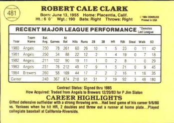 Bobby Clark  baseball card collectible - Main Image 2