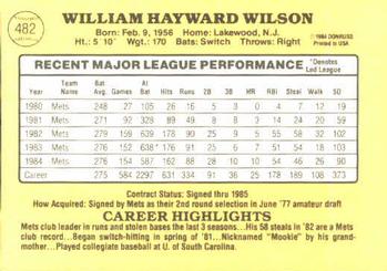 Mookie Wilson  baseball card collectible - Main Image 2