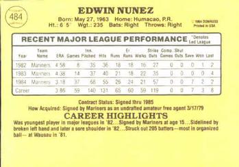 Ed Nunez  baseball card collectible - Main Image 2