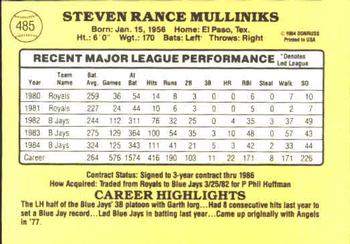 Rance Mulliniks  baseball card collectible - Main Image 2