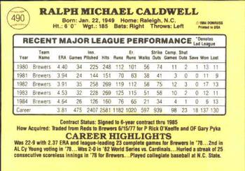 Mike Caldwell  baseball card collectible - Main Image 2