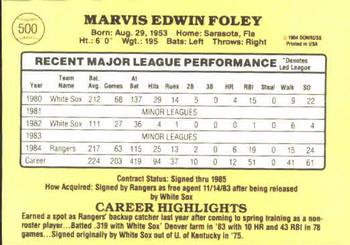 Marvis Foley  baseball card collectible - Main Image 2