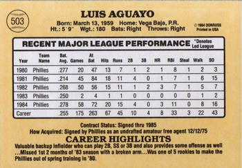 Luis Aguayo  baseball card collectible - Main Image 2