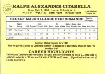 Ralph Citarella  baseball card collectible - Main Image 2