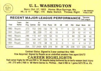 U.L. Washington  baseball card collectible - Main Image 2