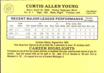 Curt Young  baseball card collectible - Main Image 2