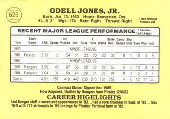 Odell Jones  baseball card collectible - Main Image 2