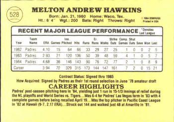 Andy Hawkins  baseball card collectible - Main Image 2