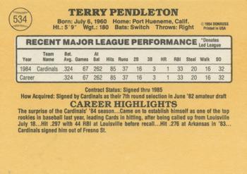 Terry Pendleton  baseball card collectible - Main Image 2