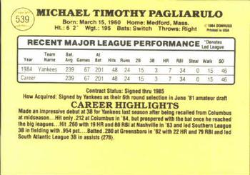 Mike Pagliarulo  baseball card collectible - Main Image 2